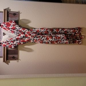 Espresso floral printed dress